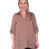 Clothing RENUAR | Renuar Airflow Blouse, Walnut