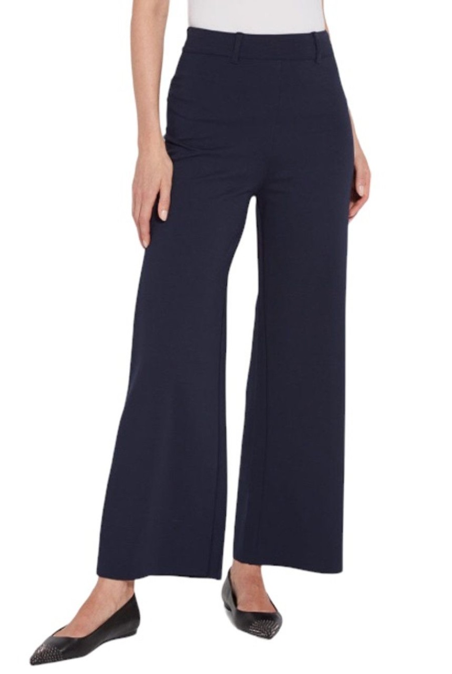 Clothing LYSSE | Lysse Erin Hi Waist Wide Leg Ponte, True Navy