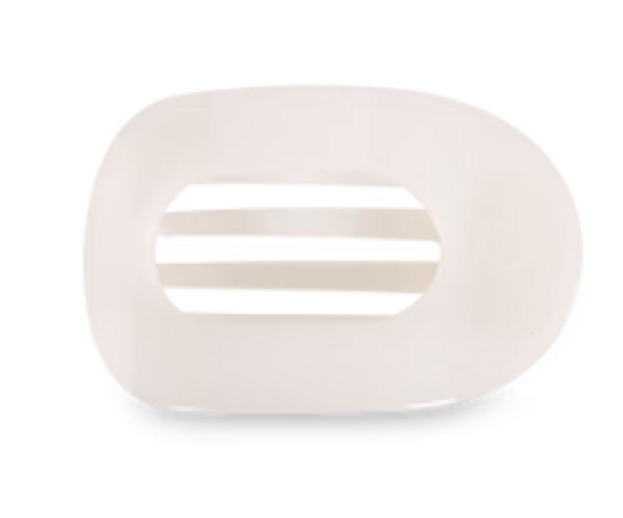 Accessories TELETIES | Teleties Medium Flat Round Clip, Coconut White