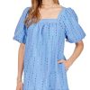 Clothing JOY JOY | Joy Joy Square Neck Dress, Denim