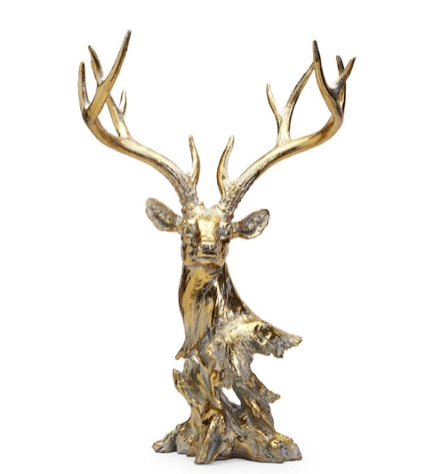 Home & Gifts TWO'S COMPANY | Two'S Company 81879 Rustic Gold Deer Decor