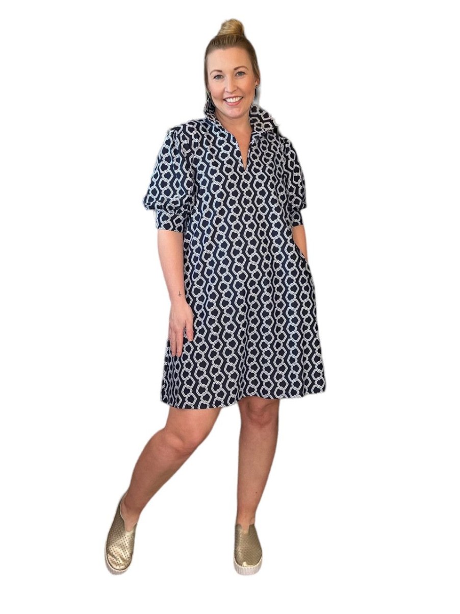 Clothing JUDE CONNALLY | Jude Connally Emerson Dress, Dancing Links Navy