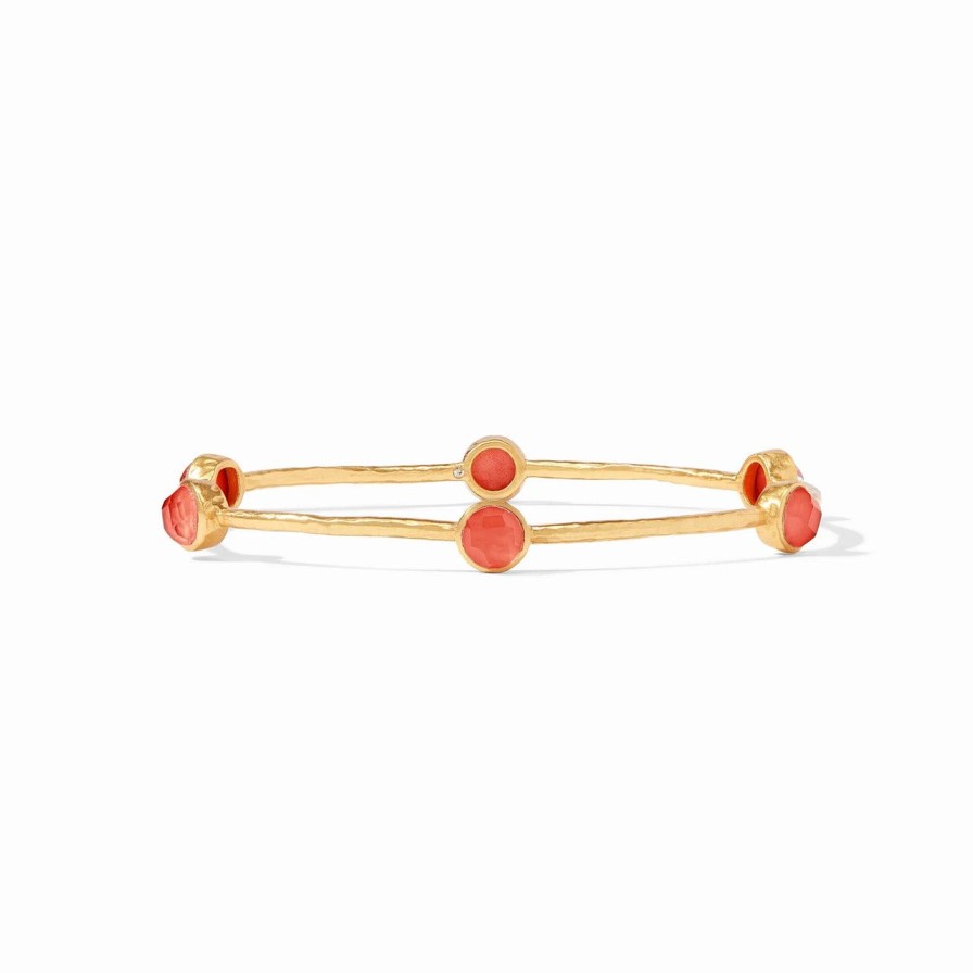 Jewelry JULIE VOS | Bg047Gicl­ - S Milano Luxe Bangle Gold Iridescent Coral