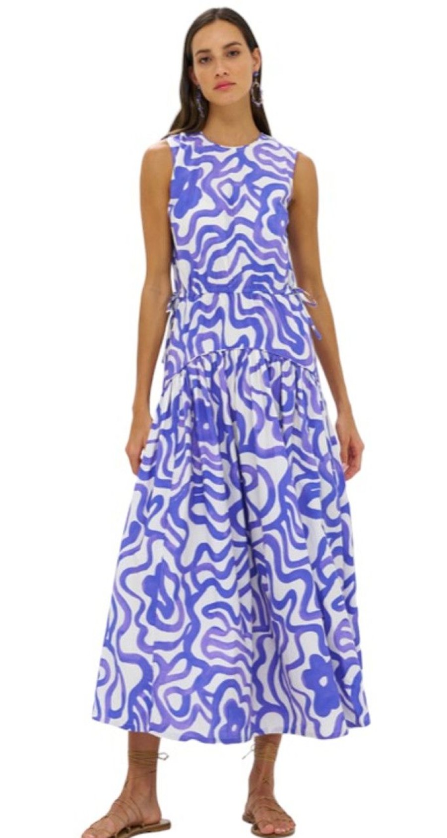 Clothing OLIPHANT | Oliphant Sleeveless Piped Maxi, Ashbury