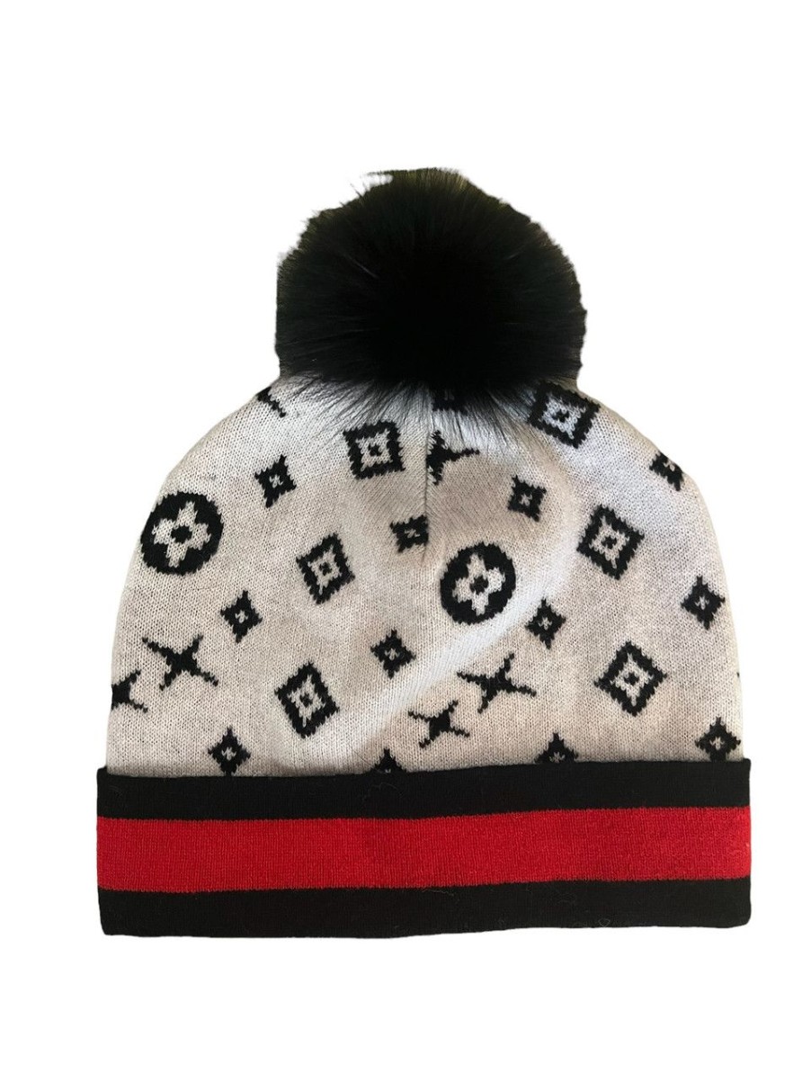 Accessories MITCHIES MATCHINGS | Knit Hat With Monogram Pattern,