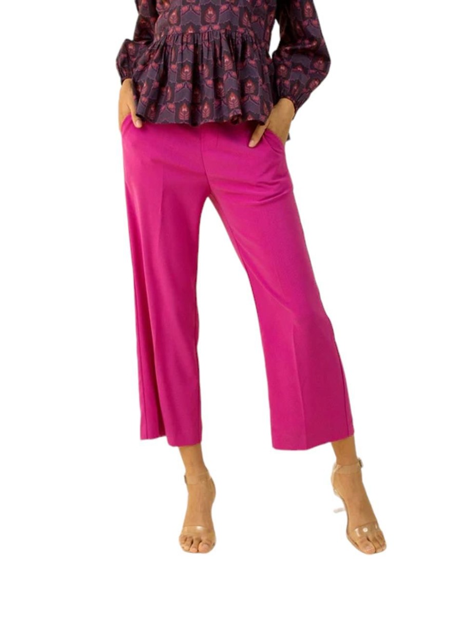 Clothing LAROQUE | Laroque Carson Crop Pants, Magenta