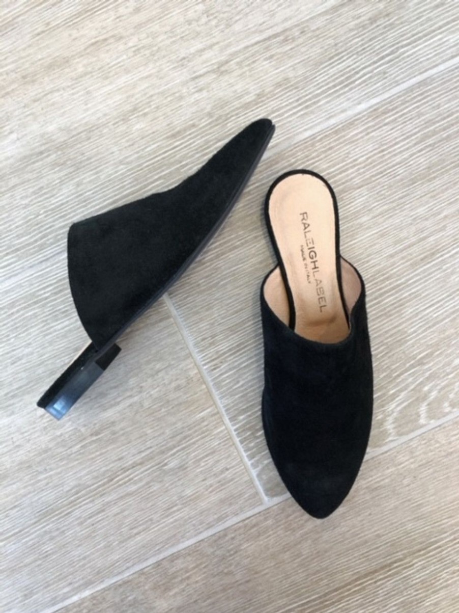 Shoes Raleigh Label | Raleigh Label Baboosh, Suede Black