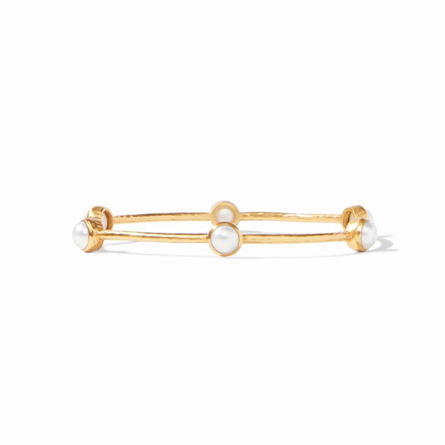 Jewelry JULIE VOS | Bg047Gpl-L Julie Vos Milano Luxe Bangle, Pearl Large