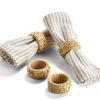 Home & Gifts TWO'S COMPANY | 53149 Cane Napkin Rings , Set Of 4