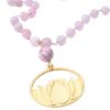 Jewelry WENDY PERRY | Wendy Perry Rose Quartz Lotus Necklace