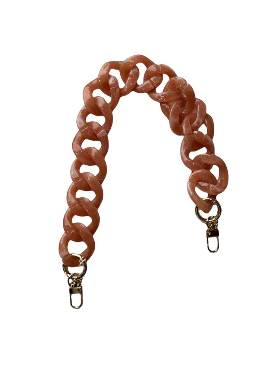 Accessories German Fuentes | German Fuentes Acrylic Chain Strap, Short Salmon