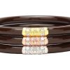 Jewelry BuDhaGirl | Budhagirl Medium Three Kings All Weather Bangles, Chocolate