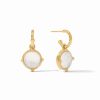 Jewelry JULIE VOS | Julie Vos Honeybee Hoop & Charm Earring, Iridescent Clear Crystal