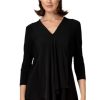 Clothing Joseph Ribkoff | Jospeh Ribkoff 3/4 Sleeve Asymmetric Tunic, Black