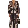 Clothing Farm Rio | Farm Rio Puffed Sleeve Maxi, Coconut Grove Black