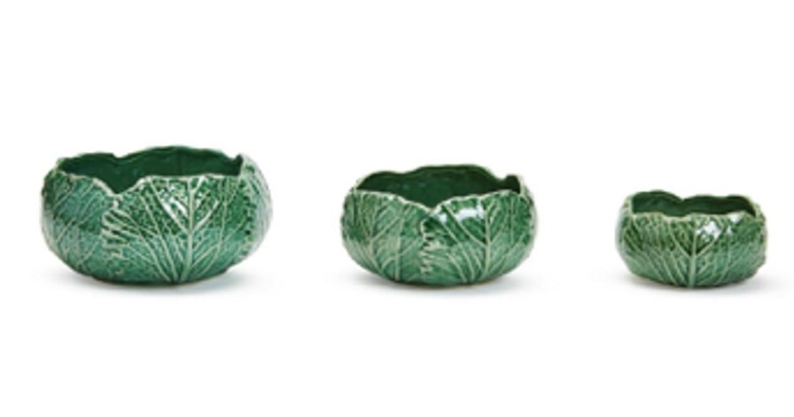 Home & Gifts TWO'S COMPANY | 54217 Medium Cabbage Leaf Bowls