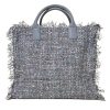 Accessories AHDORNED | Ahdorned Tori Spring Fringe Tweed Tote, Pastel Grey