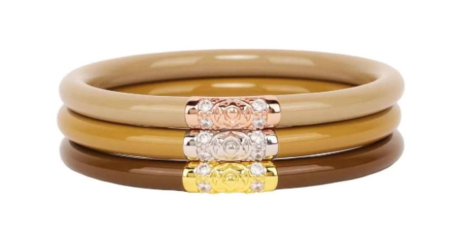 Jewelry BuDhaGirl | Budhagirl Medium Three Kings All Weather Bangles, Oro