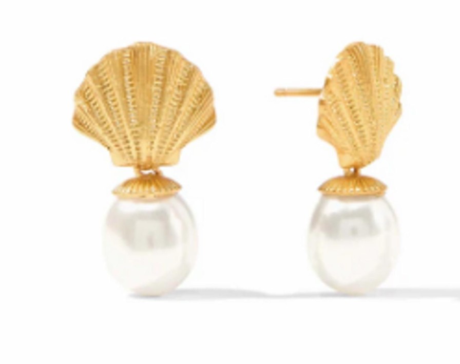 Jewelry JULIE VOS | Julie Vos Sanibel Shell Pearl Drop Earring