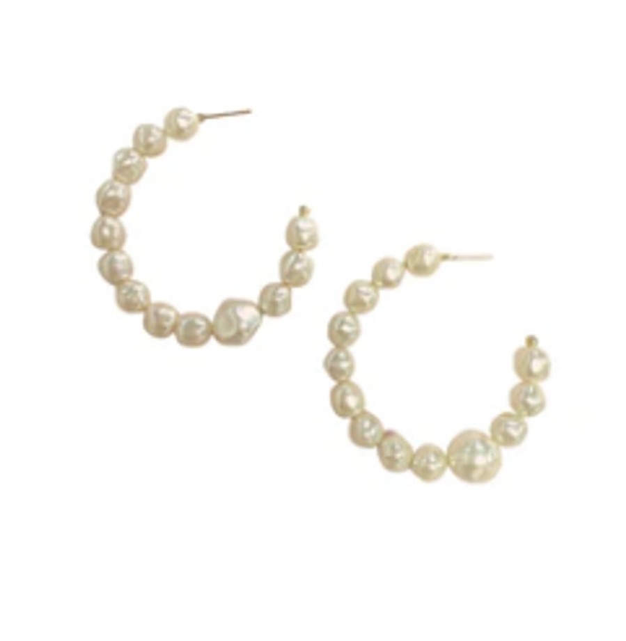 Jewelry SHEILA FAJL | Br1980 Nubia Hoops Pearl