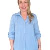 Clothing RENUAR | Renuar Airflow Blouse, Celeste