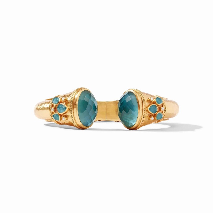 Jewelry JULIE VOS | Cannes Cuff, Peacock Blue