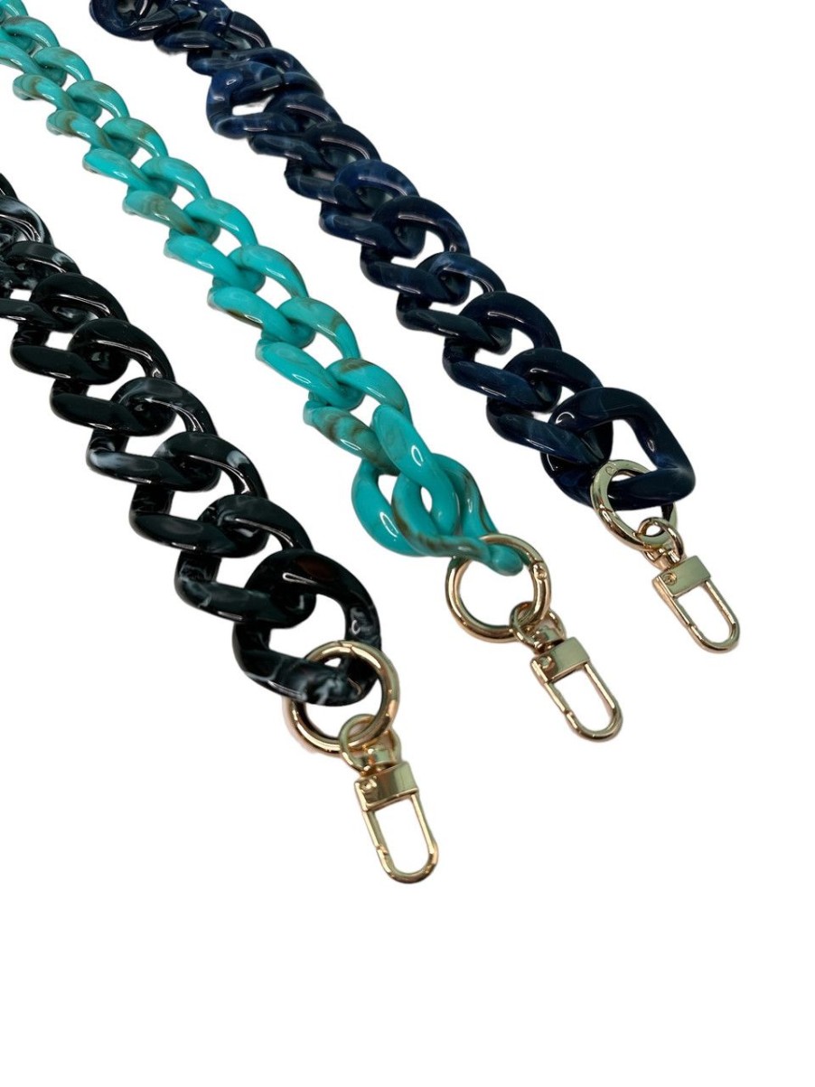 Accessories German Fuentes | German Fuentes Acrylic Chain Bag Strap, Short Turquoise