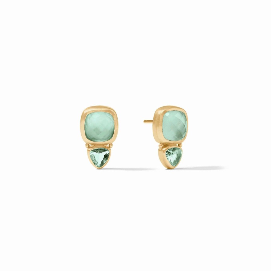 Jewelry JULIE VOS | Julie Vos Aquitaine Duo Stud, Iridescent Aquamarine Blue