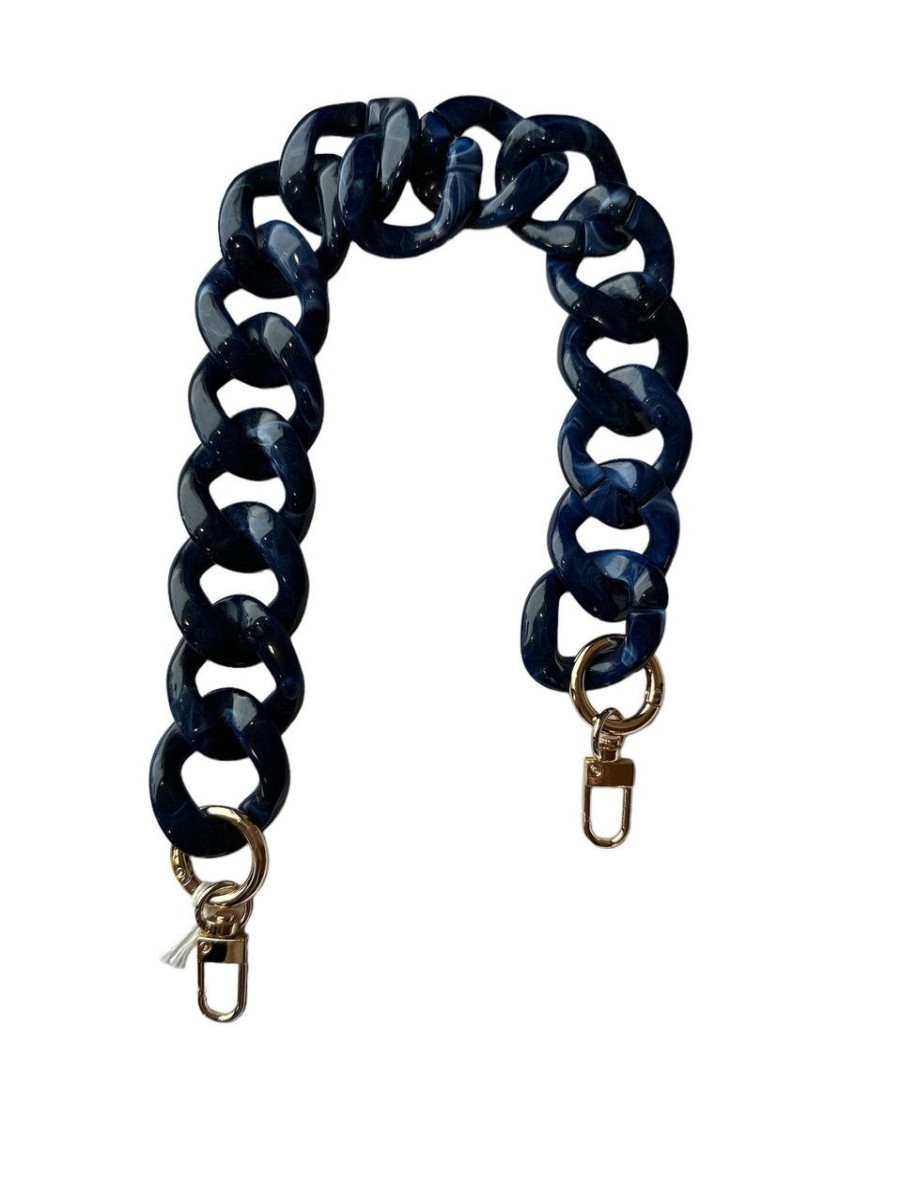 Accessories German Fuentes | German Fuentes Acrylic Chain Strap, Short Navy