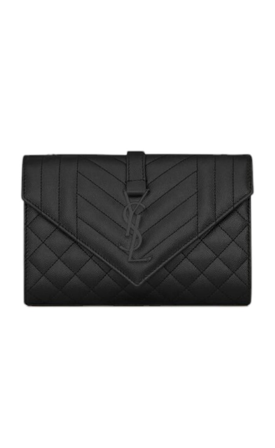 Accessories Vintage Bags | Ysl Black Small Envelope Shoulder Bag