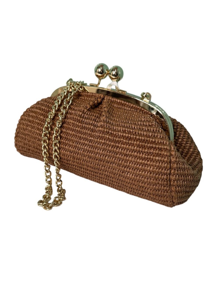 Accessories German Fuentes | German Fuentes Raffia Bag, Beige