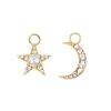 Jewelry LOREN HOPE | Loren Hope Moon And Star Huggie Charm, Gold