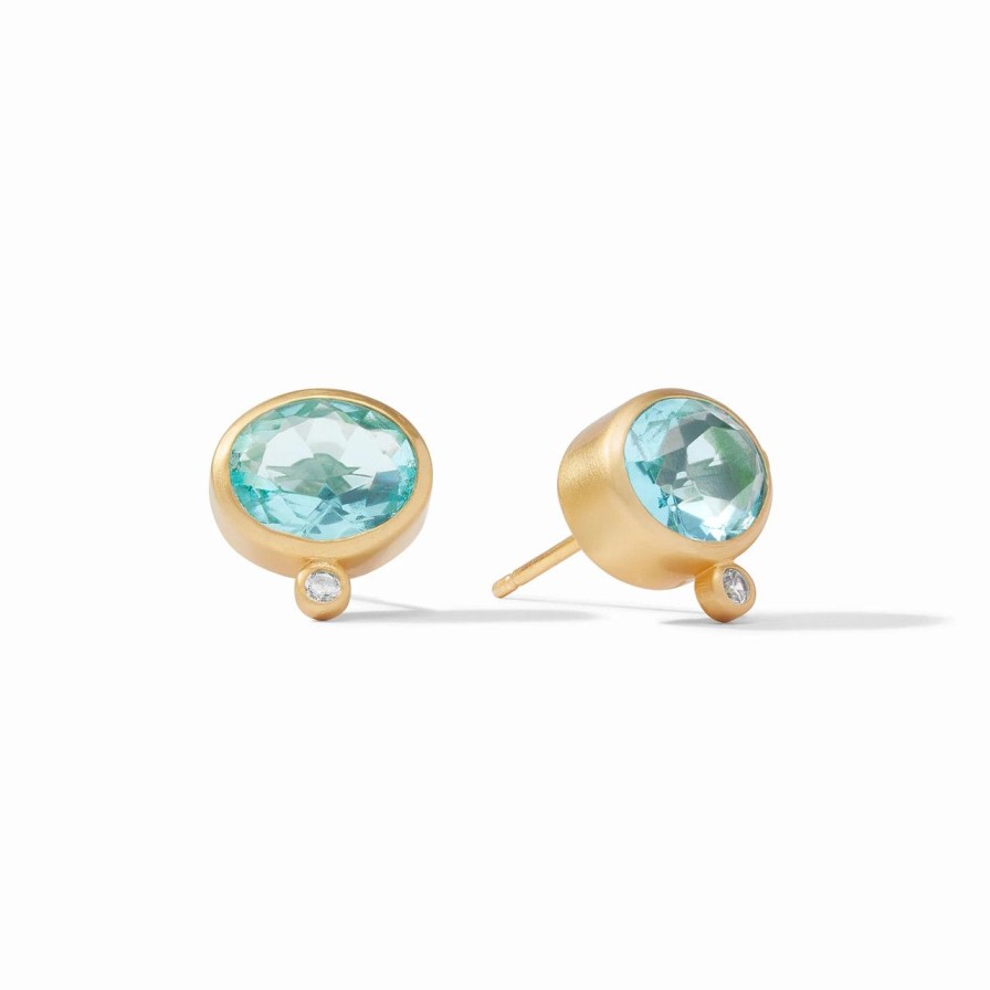 Jewelry JULIE VOS | Julie Vos Antonia Stud Gold, Bahamian Blue