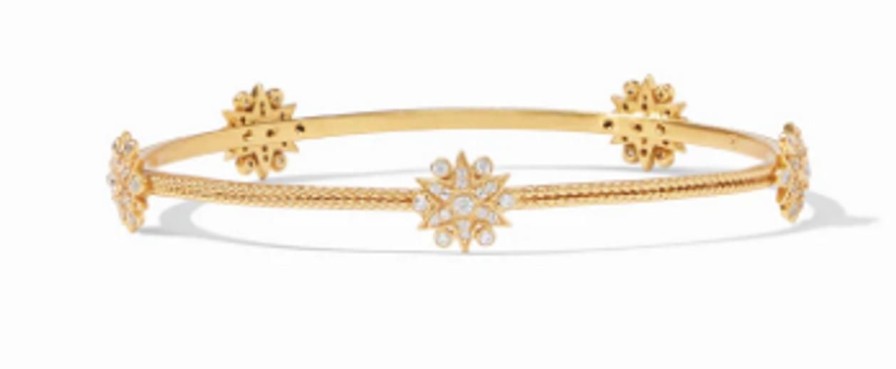 Jewelry JULIE VOS | Bg260Gcz-S Celeste Bangle Gold Cz Small