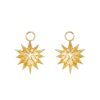 Jewelry LOREN HOPE | Loren Hope Gold Starburst Huggie Charms