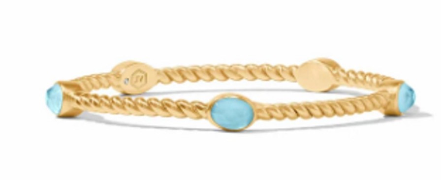 Jewelry JULIE VOS | Julie Vos Nassau Stone Bangle, Iridescent Capri Blue Small