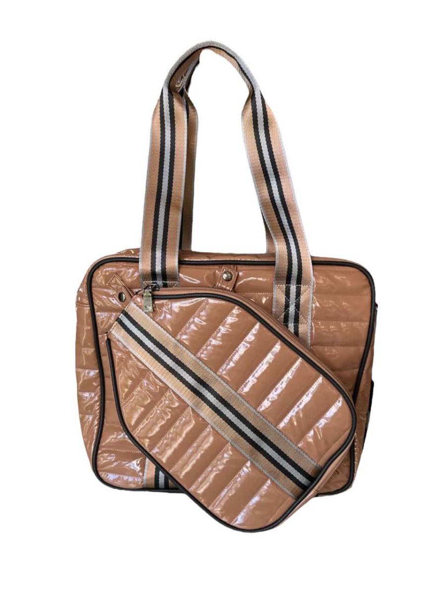 Accessories Think Royln | Think Royln Sporty Spice Pickleball Bag, Dark Nude Patent