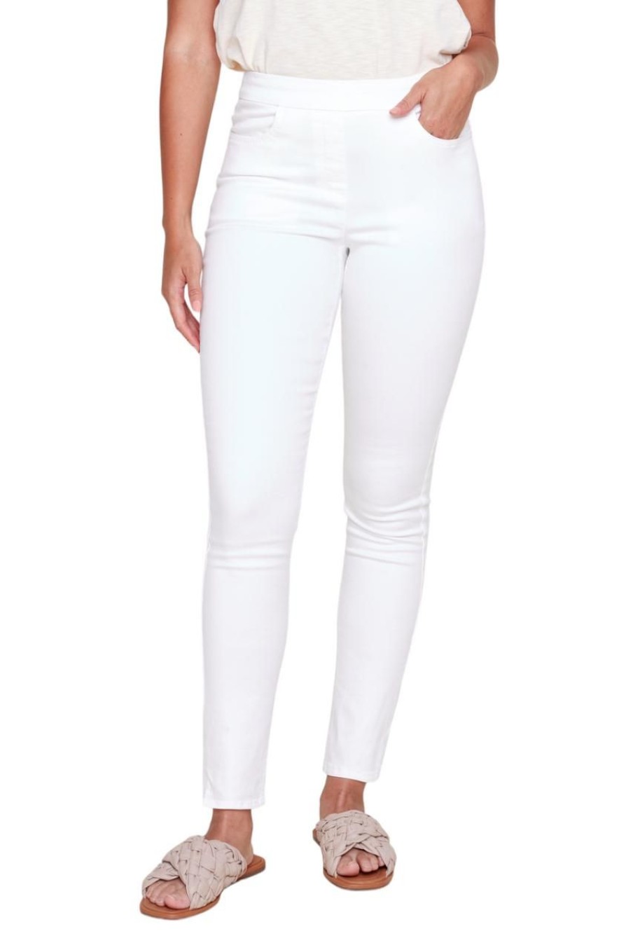 Clothing RENUAR | Renuar Pull On Pant, Creme