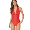 Clothing SHOSHANNA | Shoshanna Halter One Piece, Red