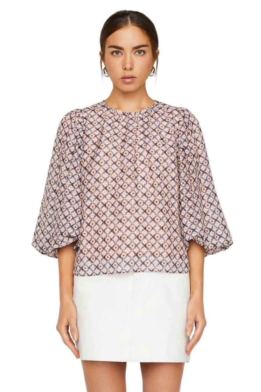 Clothing MARIE OLIVER | Marie Oliver Harley Top, Blush Lattice