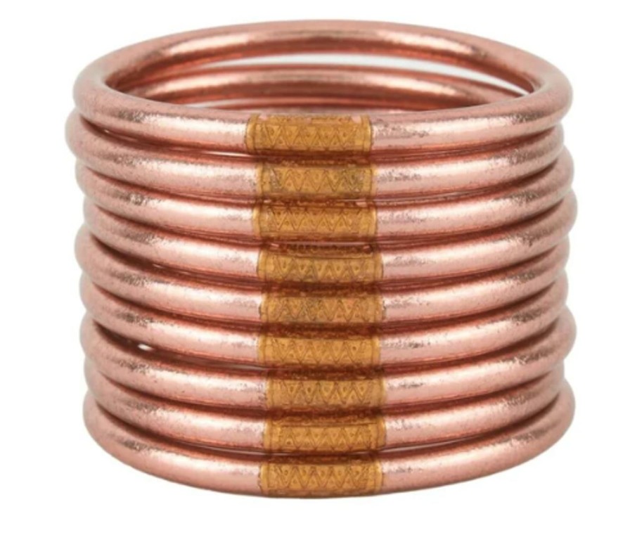 Jewelry BuDhaGirl | Budhagirl Medium All Weather Bangles, Rose Gold