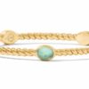 Jewelry JULIE VOS | Julie Vos Nassau Stone Bangle, Iridescent Aquamarine Blue Small