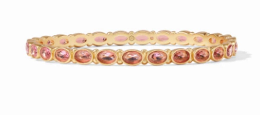 Jewelry JULIE VOS | Bg244Gcl-S Mykonos Bangle Gold Clear Coral Small