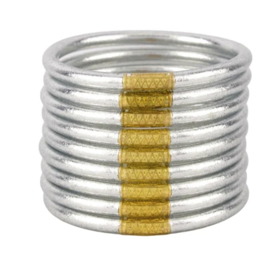 Jewelry BuDhaGirl | Budhagirl Medium All Weather Bangles, Silver