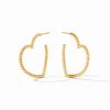 Jewelry JULIE VOS | Julie Vos Esme Heart Hoop, Gold Medium