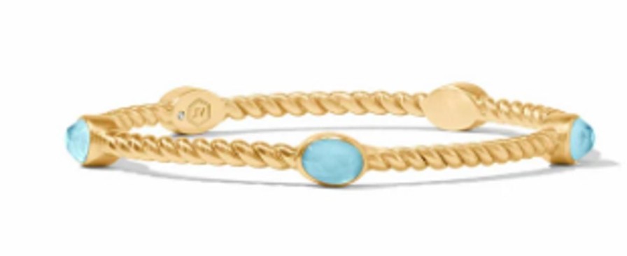 Jewelry JULIE VOS | Julie Vos Nassau Stone Bangle, Iridescent Capri Blue Large