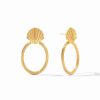 Jewelry JULIE VOS | Julie Vos Sanibel Shell Doorknocker Earring, Gold