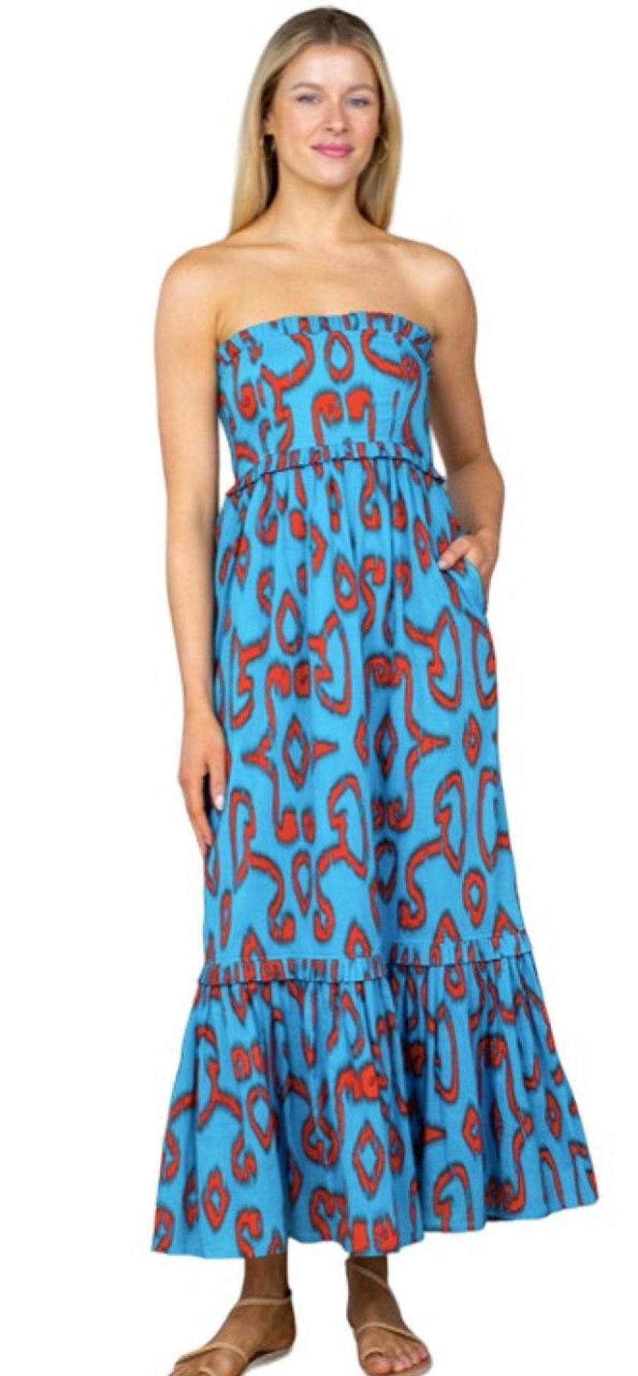 Clothing OLIVIA JAMES | Olivia James The Label Jane Dress, Pacific Ikat