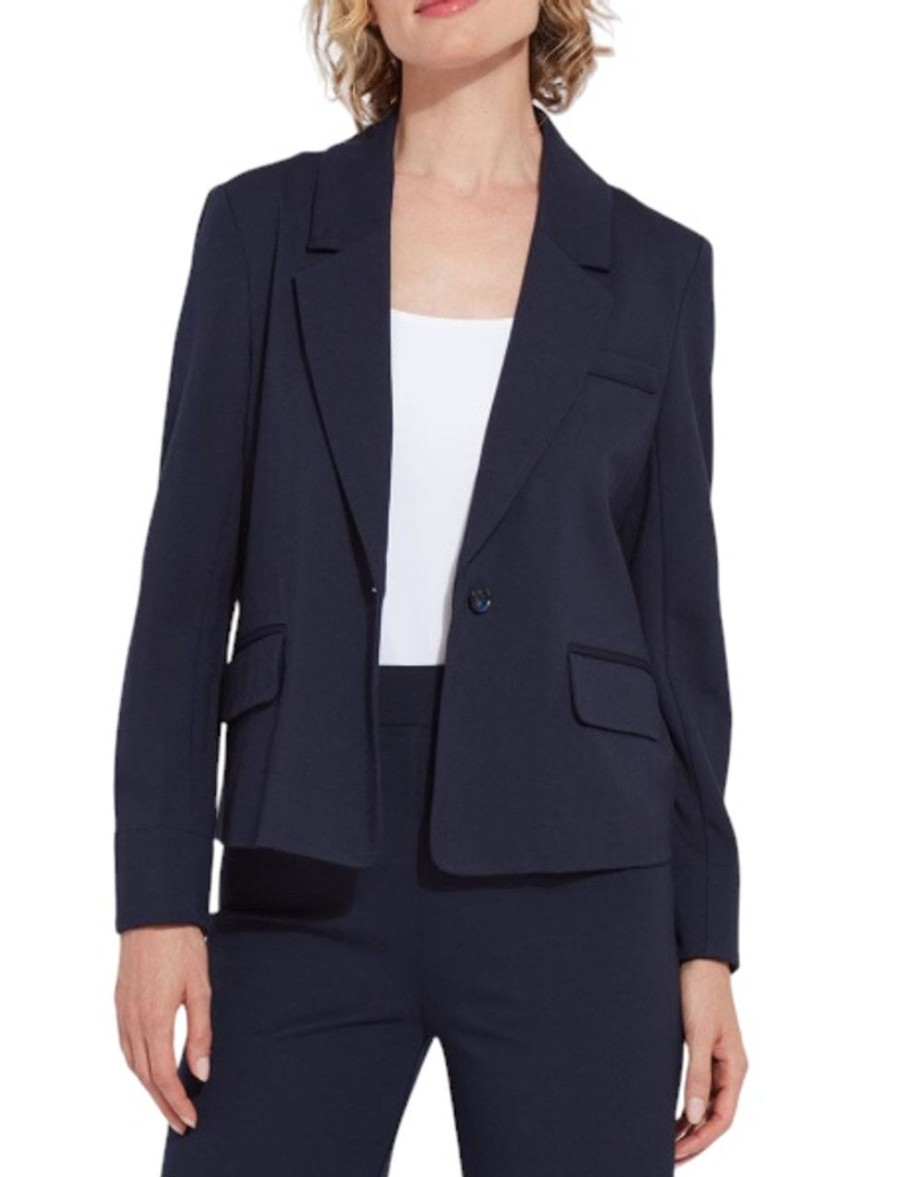 Clothing LYSSE | Lysse Raya Light Weight Ponte Blazer, True Navy