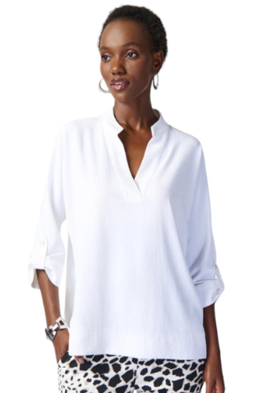 Clothing Joseph Ribkoff | Jospeh Ribkoff Boxy Top With Dolman Sleeve, Vanilla